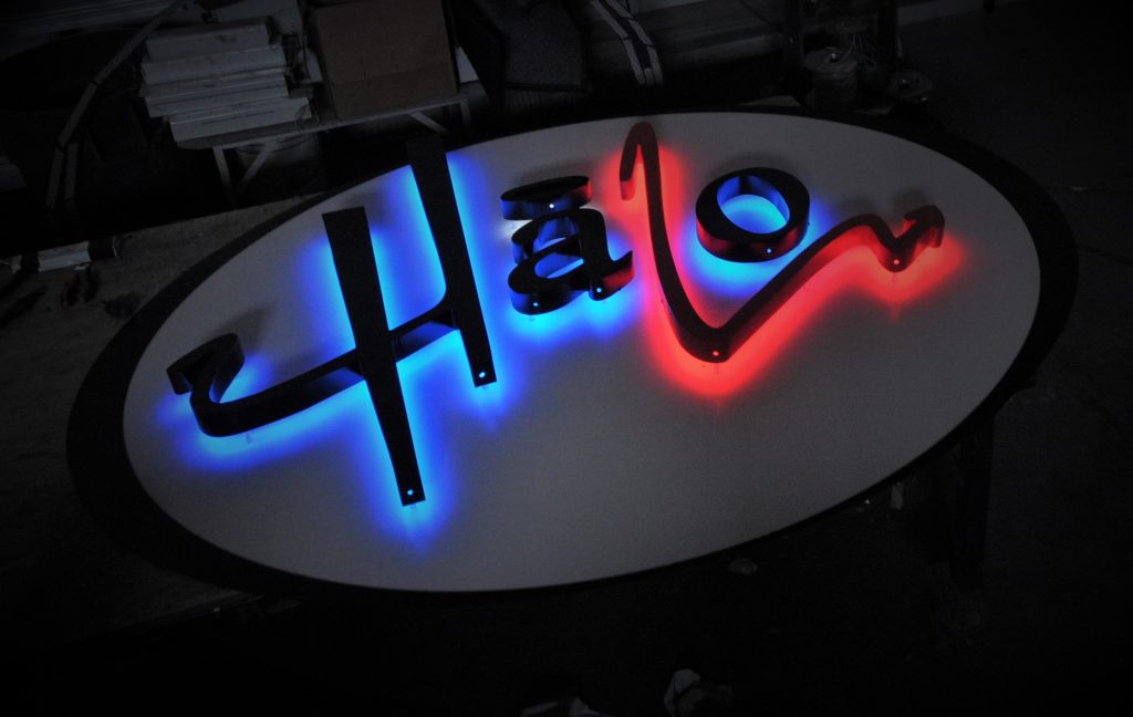Halo Lit Channel Letters Sign